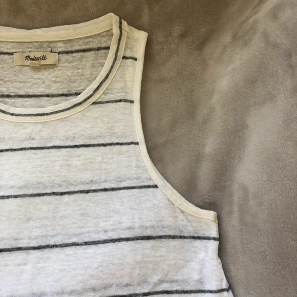 Madewell Linen Allegro Top in Soledad Stripe F3195 - Picture 6 of 11